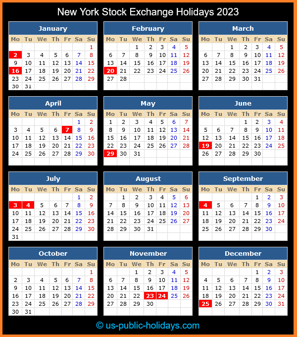 Nyse Calendar 2025